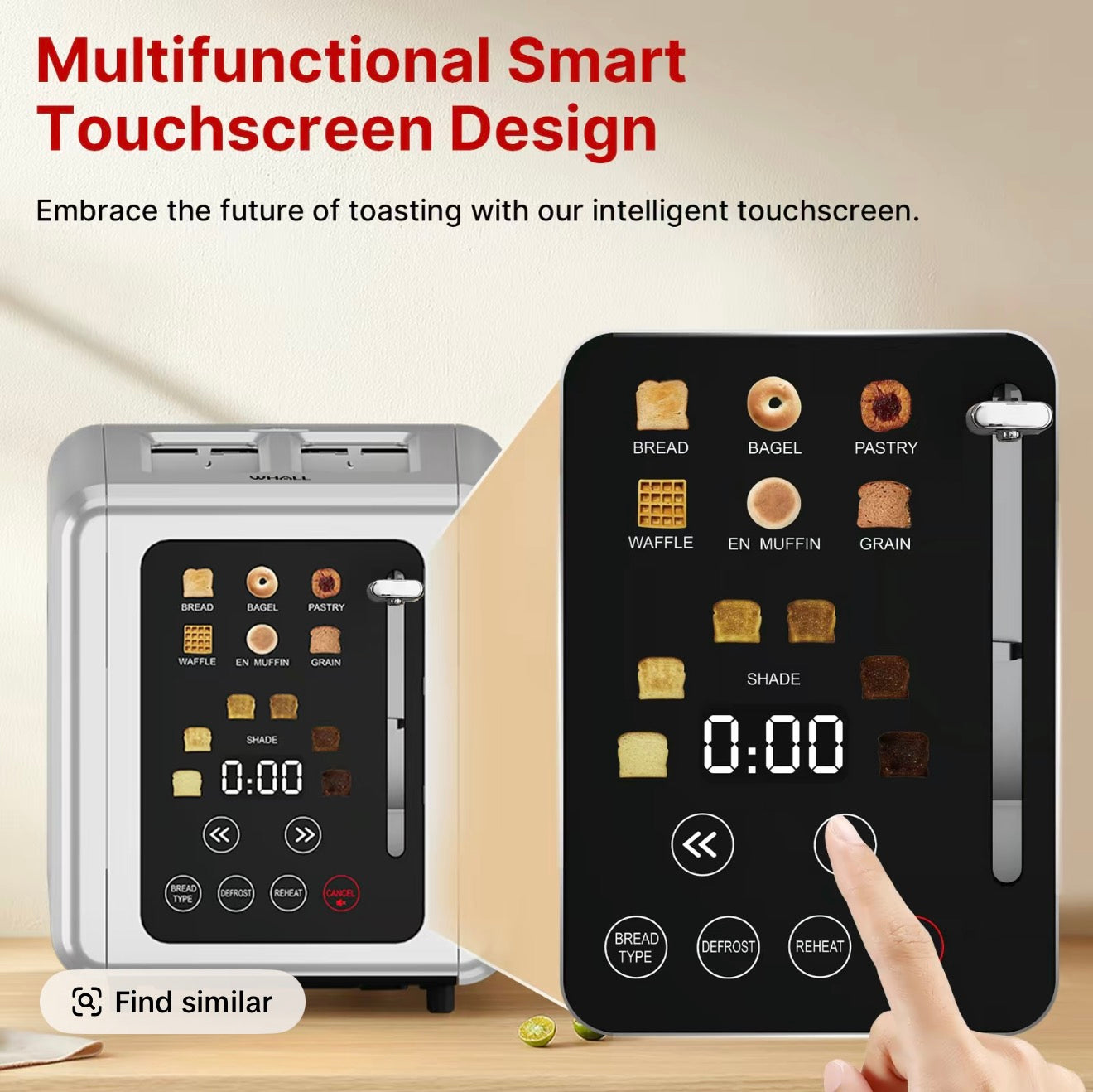 WhallUltra Smart Touchscreen Toaster